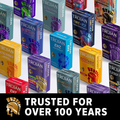TROJAN Lubricated Magnum Condoms XL Large Size, 12 Count