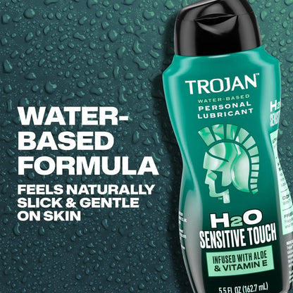 TROJAN H2O Sensitive Touch Water-Based Lubricant, 5.5 fl oz