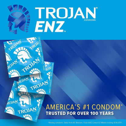 Trojan ENZ Armor Spermicidal Lubricated Condoms - 12 Count