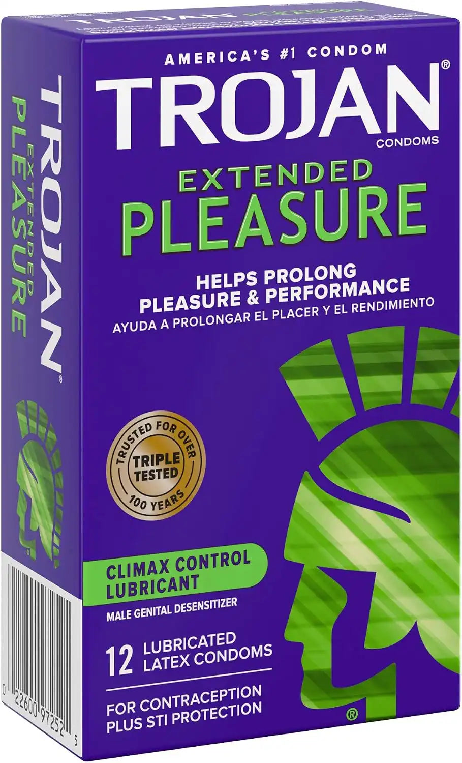 TROJAN Extended Pleasure Condoms | Climax Control | 12 Count | Pack of 2