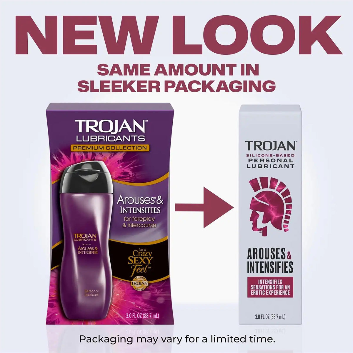 TROJAN Lubricants Arouses and Intensifies, Personal Lubricant, Silicone Personal Lube, 3 fl oz