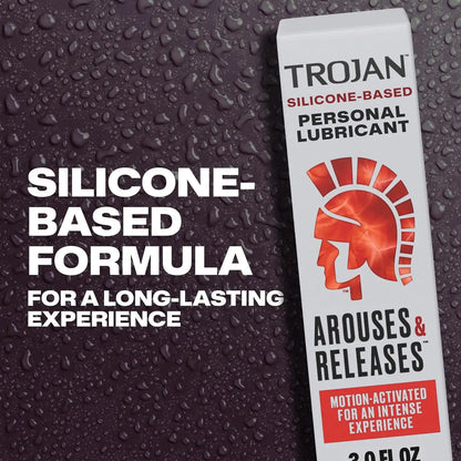 Trojan Arouses & Releases Silicone-Based Personal Lubricant, 3.0 Fl Oz