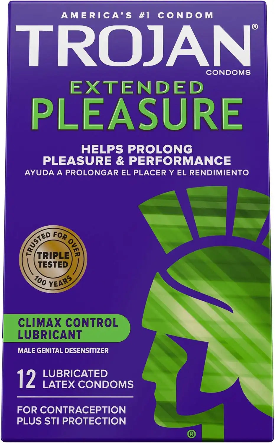 TROJAN Extended Pleasure Condoms | Climax Control | 12 Count | Pack of 2