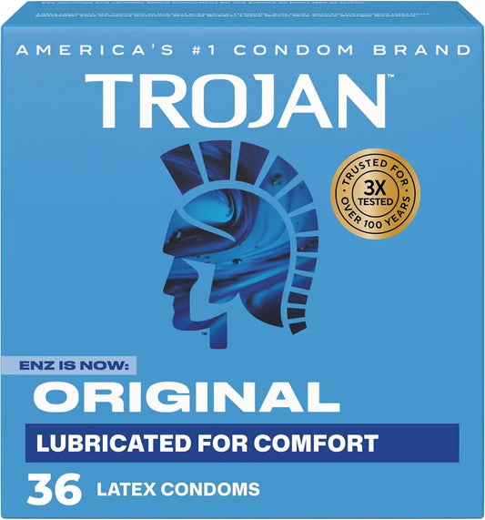 Trojan Original Latex Lubricated Condoms for Men, 36 Count
