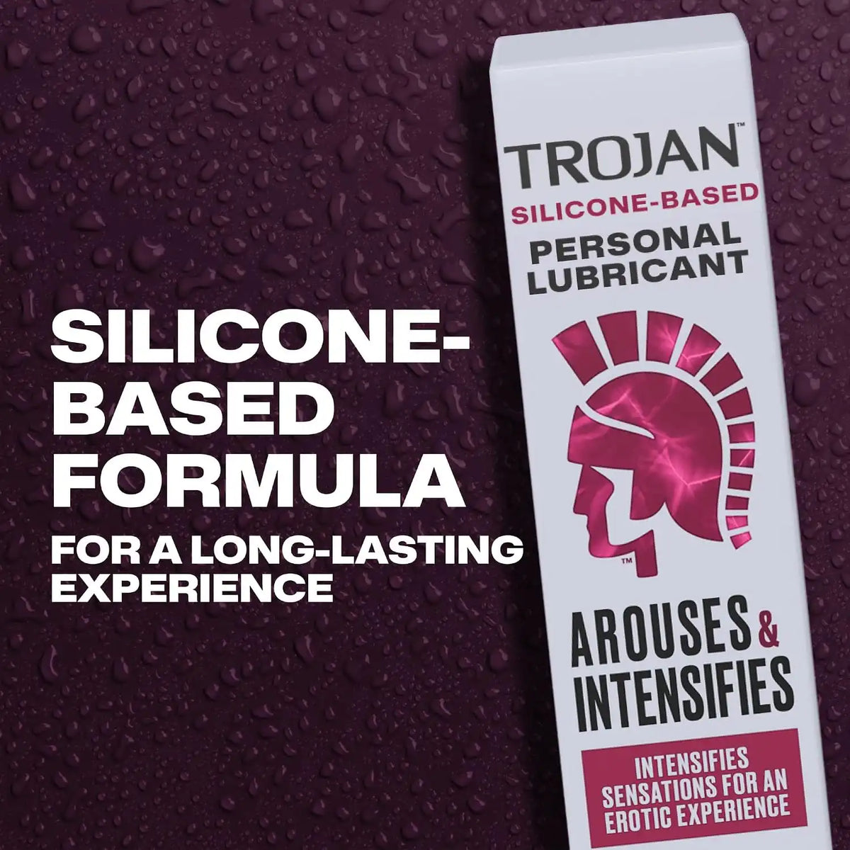TROJAN Lubricants Arouses and Intensifies, Personal Lubricant, Silicone Personal Lube, 3 fl oz