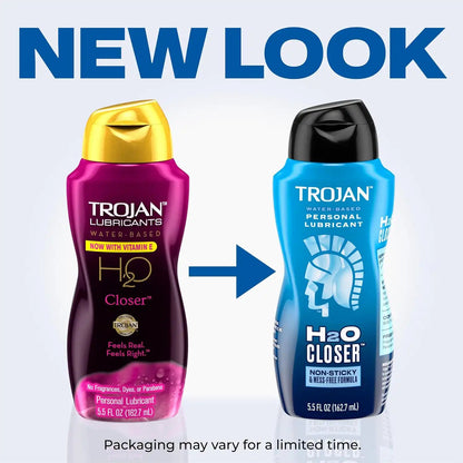 TROJAN H2O Closer Water-Based Lubricant, Personal Lube, 5.5 fl oz