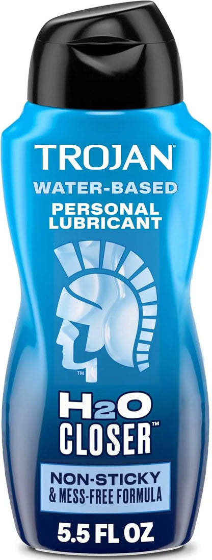 TROJAN H2O Closer Water-Based Lubricant, Personal Lube, 5.5 fl oz