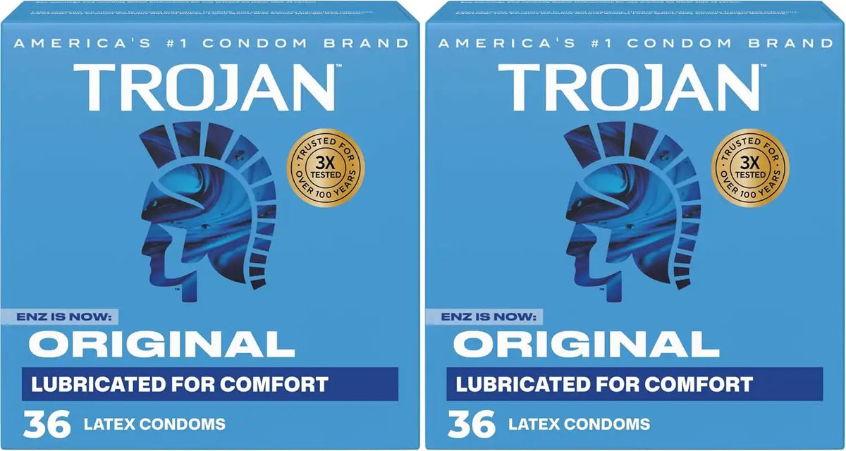 TROJAN ENZ Lubricated Condoms, Latex Condoms for Contraception and STI Protection, America’s Number One Condom, 36 Count Value Pack (Pack of 2)