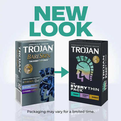 Trojan The Everything Pack Latex Condoms Variety Pack, 24 Count