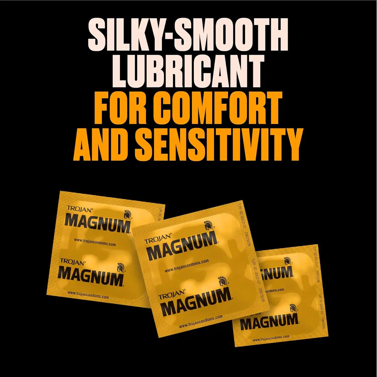 TROJAN Magnum Ecstasy Large Size Lubricated Condoms, 10 Count