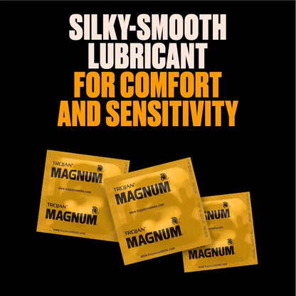 Trojan Magnum Ecstasy Large Size Lubricated Condoms, 10 Count (Pack of 2)