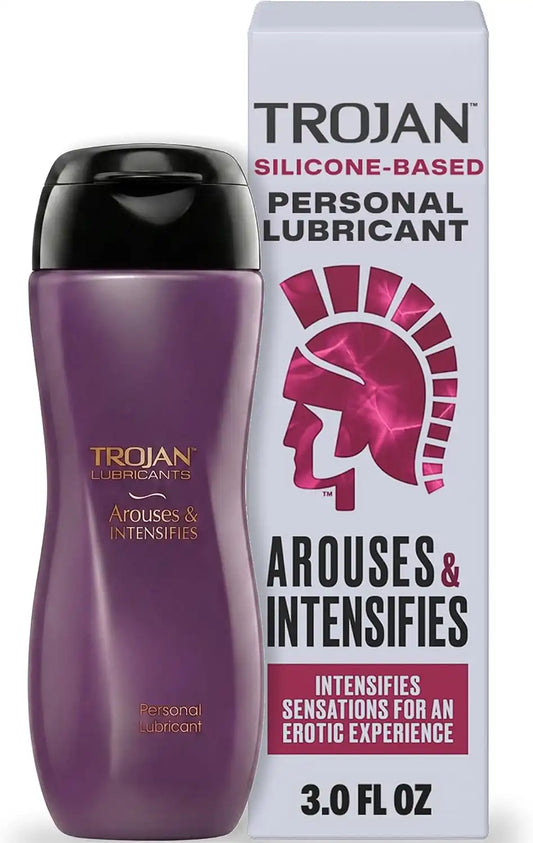 TROJAN Lubricants Arouses and Intensifies, Personal Lubricant, Silicone Personal Lube, 3 fl oz