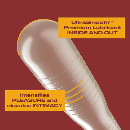 Trojan Ultra Ribbed Ecstasy Lubricated Condoms, 10 Count