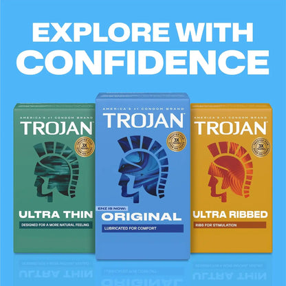 TROJAN ENZ Lubricated Condoms, Latex Condoms for Contraception and STI Protection, America’s Number One Condom, 36 Count Value Pack (Pack of 2)
